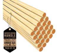 Newman & Cole Premium Smooth Wooden (28/29mm) Broom Handle 120Cm Replacement Pole (25 Pack)