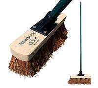 Newman & Cole Soft Broom Indoor and Outdoor, 10" House Broom with Natural Soft Coco Bristles Sweeping Brush and 120cm Screw Fit Solid Metal Handle