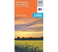 Explorer 210 Newmarket & Havehill, Barrow, Clare & Kedington Map With Digital Version, Orange One Size