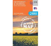 Newmarket & Haverhill Map | Weatherproof | Barrow, Clare & Kedington | Ordnance Survey | OS Explorer Active Map 210 | England | Walks | Hiking | Maps | Adventure