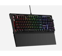 NEWMEN GM101 Mechanical Gaming Keyboard(Brown Switches),Wired RGB Backlit Hot Swappable Keyboard,Foldable Wrist Rest,Anti-Ghosting Ergonomic Mechanical Keyboards for PC/Mac/Win,QWERTY Layout,Black