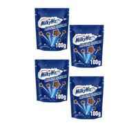 NewMilky Way Magic Stars Milk Chocolate Bites Bag 100g Suitable for vegetarians Perfect for Kids and Adults for Christmas Countdown 2025 (x4)
