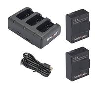 Newmowa 1300mAh Rechargeable AHDBT-302 Replacement Battery (2-Pack) and Rapid 3-Channel Charger for Gopro Hero 3, Gopro Hero 3+, AHDBT-301, AHDBT-302