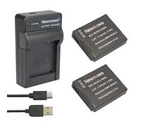Newmowa DMW-BCM13 Replacement Battery (2-Pack) and Portable USB Charger kit for Panasonic DMW-BCM13, DMW-BCM13E, DMW-BCM13PP and Panasonic Lumix DMC-FT5, DMC-LZ40,DMC-TS5, DMC-TZ37, DMC-TZ40