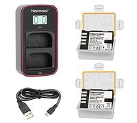 Newmowa DMW-BLF19 DMW-BLF19E Replacement Battery (2 Pack) and Smart LCD Display Dual USB Charger for Panasonic DMW-BLF19 DMW-BLF19E and Panasonic DMC-GH3 DMC-GH3A DMC-GH3H DMC-GH4 DMC-GH4H