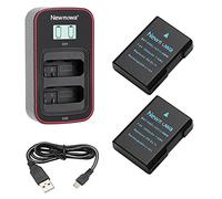 Newmowa EN-EL14 Replacement Battery (2 Pack) and Smart LCD Display Dual USB Charger for Nikon EN-EL14,EN-EL14A and Nikon P7000,P7100,P7700,P7800,DF,D3100,D3200,D3300,D3500,D5100,D5200,D5300,D5500