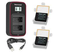 Newmowa LP-E17 Replacement Battery (2 Pack) and Smart LCD Display Dual USB Charger Kit for Canon LP-E17 and Canon EOS M3 M5 M6 M6 Mark II EOS RP 77D 200D 250D 750D 760D 800D Rebel SL3 T6i T6s T7i