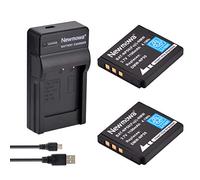 Newmowa NP-50 Replacement Battery (2-Pack) and Portable Micro Charger kit for Fujifilm FinePix F100fd; FINEPIX F200EXR; FinePix F300EXR; FinePix F50fd; FinePix F550EXR; FinePix F600EXR