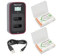 Newmowa NP-BX1 Replacement Battery (2-Pack) and Smart LCD Display Dual USB Charger for Sony NP-BX1/M8 and Sony DSC-RX100,RX100 II,RX100M II,DSC-RX100 III,DSC-RX100 IV,DSC-RX100 V/VII,ZV-1