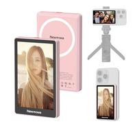Newmowa Pink Magnetic Phone Vlog Selfie Monitor Screen, 1080P Wireless Recording, Using Phone Rear Camera for Selfie Vlog Live Stream TikTok, Compatible with iPhone(Support 4K 30fps Wired Recording)