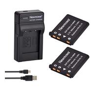 Newmowa Replacement EN-EL10 (2) Battery and Micro USB Portable Charger Kit for Nikon Coolpix S60, S80, S200, S202, S203, S205, S210, S220, S225, S230, S500, S510, S520, S570, S600, S700 00, s3 000
