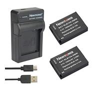 Newmowa® SLB-10A Replacement Battery (2-Pack) and Portable USB Charger kit for Samsung SLB-10A, JVC BN-VH105 and Samsung ES50, ES55, ES60, EX2F, HMX-U10, HMX-U20, HZ10W, HZ15W