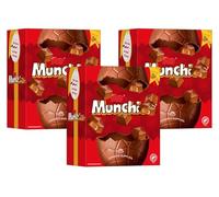 NewMunchie Large Easter Egg 202g - Large Hollow Milk Chocolate Egg - Treat for Kids - Easter Eggs Gifts for Women Men & Kids - Easter Egg Hunts (Pack Of 3)