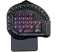 NEWNAN One-Hand Mechanical Gaming Keyboard Portable 60-Key Keyboard Game Controller