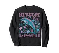 NEWPORT BEACH CA DOLPHIN COLORFUL BEACH SOUVENIR Sweatshirt