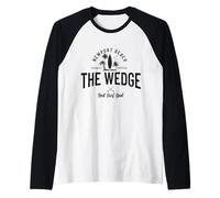 Newport Beach California Surf Vintage Surfer Raglan Baseball Tee