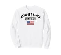 Newport Beach California USA Flag Vintage Bear Orange County Sweatshirt