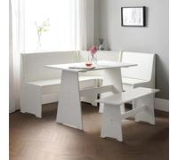 Newport Corner Dining Set - 4 Seater - 109cm - White