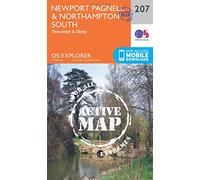 Newport Pagnell & Northampton South Map | Weatherproof | Towcester & Olney | Ordnance Survey | OS Explorer Active Map 207 | England | Walks | Hiking | Maps | Adventure