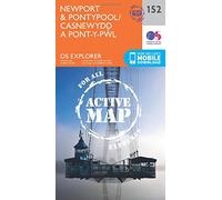 Newport & Pontypool/Casnewydd a Pont-y-Pŵl Map | Weatherproof | Caerleon & Usk | Ordnance Survey | OS Explorer Active Map 152 | Wales | Walks | Hiking | Maps | Adventure