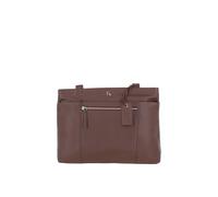 'Newport' Real Leather Multi-Pocket Shoulder Bag Ashwood Leather Light Brown One Size