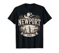 Newport Rhode Classic Island Lighthouse Mansion Memento T-Shirt