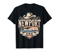 Newport Rhode Classic Island Whale Hat Memento T-Shirt