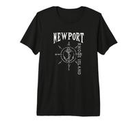 Newport Rhode Island Compass Rose, Nautical RI, Sailing Premium T-Shirt