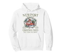 Newport Rhode Island Farm Fresh Christmas Trees Green Pullover Hoodie
