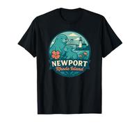 Newport Rhode Island Harbor Seal Mom and Pup Design T-Shirt