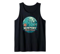 Newport Rhode Island Harbor Seal Mom and Pup Design Tank Top