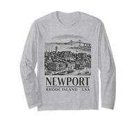 Newport Rhode Island: Historic Mansions, Maritime Charm, Long Sleeve T-Shirt