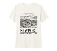 Newport Rhode Island: Historic Mansions, Maritime Charm, Premium T-Shirt