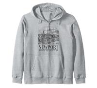 Newport Rhode Island: Historic Mansions, Maritime Charm, Zip Hoodie