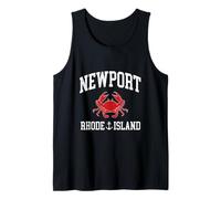 Newport Rhode Island Vintage Ocean Crab and Anchor Graphic Tank Top