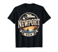 Newport Rhode Retro Island Sailing Tribute T-Shirt