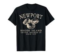 Newport RI Clams Gettin' Shucked Up Since 1639 Antique White T-Shirt
