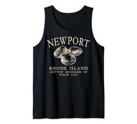 Newport RI Clams Gettin' Shucked Up Since 1639 Antique White Tank Top