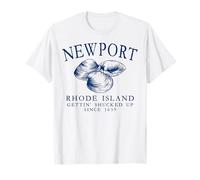 Newport RI Clams Gettin' Shucked Up Since 1639 Navy Blue T-Shirt
