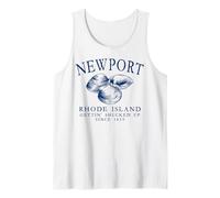 Newport RI Clams Gettin' Shucked Up Since 1639 Navy Blue Tank Top