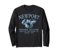 Newport RI Clams Gettin' Shucked Up Since 1639 Pale Blue Long Sleeve T-Shirt