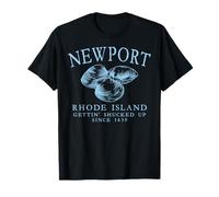 Newport RI Clams Gettin' Shucked Up Since 1639 Pale Blue T-Shirt