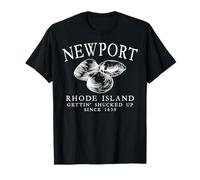 Newport RI Clams Quahog Gettin' Shucked Up Since 1639 White T-Shirt