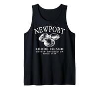 Newport RI Clams Quahog Gettin' Shucked Up Since 1639 White Tank Top