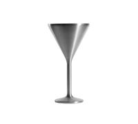NEWPORT Stemware Collection Premium Vacuum Insulated Stainless Steel Martini Glasses, Lightweight Margarita Glasses, Unbreakable & Drinks Stay Cold, Non-Slip Silicon Base, Cocktail Glasses, 8oz, Steel