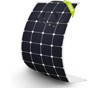 Newpowa 100W 12V Flexible Solar Panel 100 Watt 12 Volt Semi-Flexible Bendable Mono Lightweight Off-Grid Solar Power photovoltaic for Marine, Boat, RV, Motorhome, Cabin, Van, Uneven Surfaces