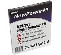 NewPower99 Battery Replacement Kit with Battery, Instructions and Tools compatible with Garmin Edge 520