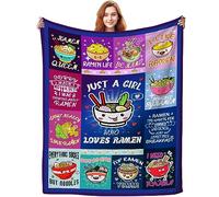 Newpurp Anime Ramen Blanket Soft Lightweight Cartoon Ramen Flannel Throw Blankets Bed Bedding Christmas Birthday Gifts for Teen Girls Boys Kids Women Adults 50"x40"