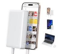 NewQ External Hard Drive for Phone & Computer: USB Flash Drive Storage Device & Photo Memory Stick for iPhone, iPad, MacBook, Compatible with iOS & Android | Backup Picture | Video |(512GB, White)