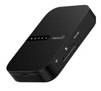 NewQ Filehub AC750 Travel Router - Portable Hard Drive & SD Card Reader, Mini WiFi Range Extender for Travel, Wireless Access to External Drives & USB Storage, Backup Photos & Files from iPhone